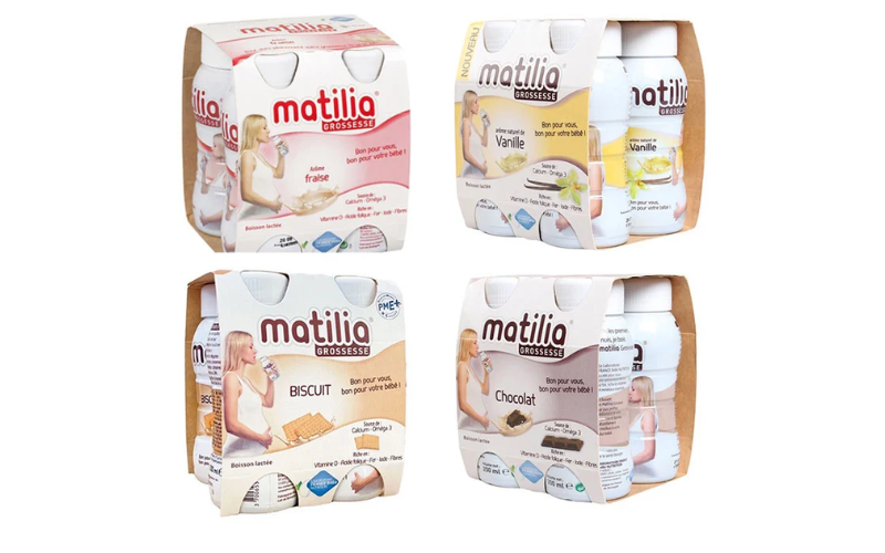 Sữa bầu Matilia với nhiều hương vị thanh mát, giúp mẹ bầu giảm cảm giác mệt mỏi khi thưởng thức