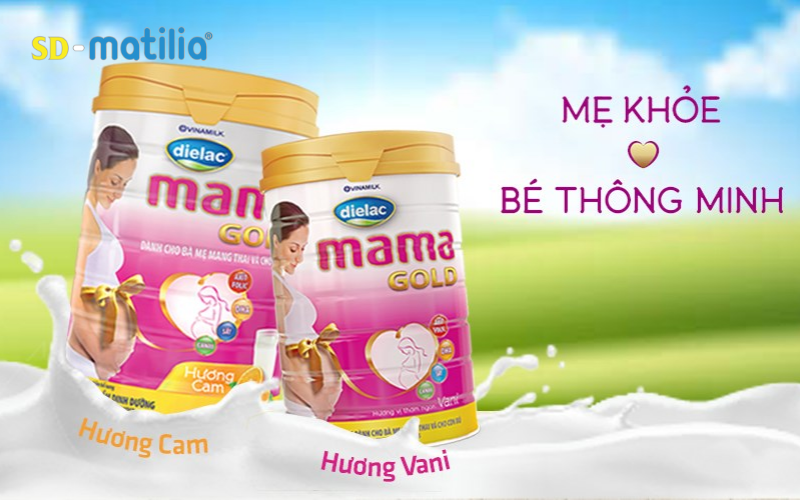 Dielac Mama Gold là thương hiệu sữa bầu nội địa có giá thành hợp lý