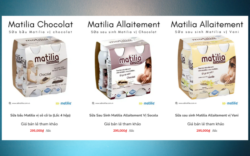 Mua sữa sau sinh Matilia chính hãng tại Matilia.com.vn