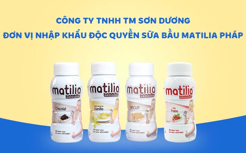 Tại Việt Nam chỉ duy nhất công ty TNHH TM Sơn Dương được phép nhập khẩu (gọi là độc quyền nhập khẩu) và phân phối sữa Matilia