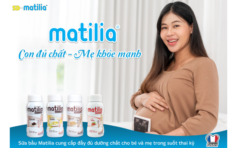 Sữa bầu Matilia ít béo, ít đường hỗ trợ giữ dáng cho mẹ bầu