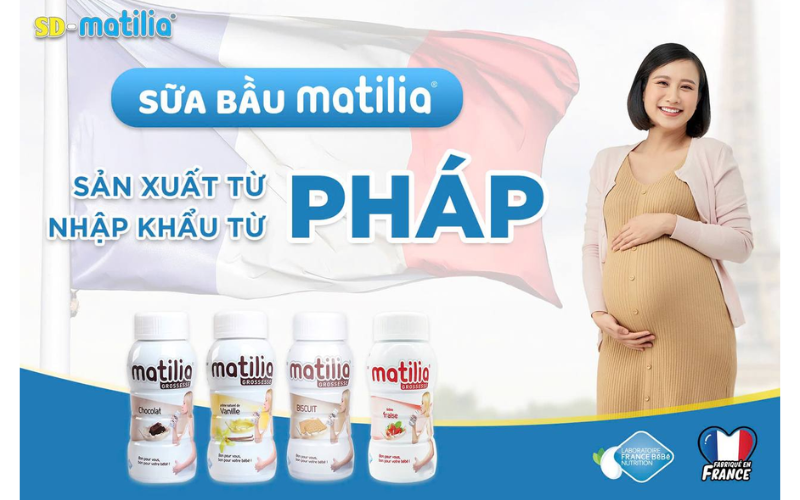 Sữa bầu Matilia Grossesse là một dòng sữa cao cấp được sản xuất và nhập khẩu trực tiếp từ Pháp